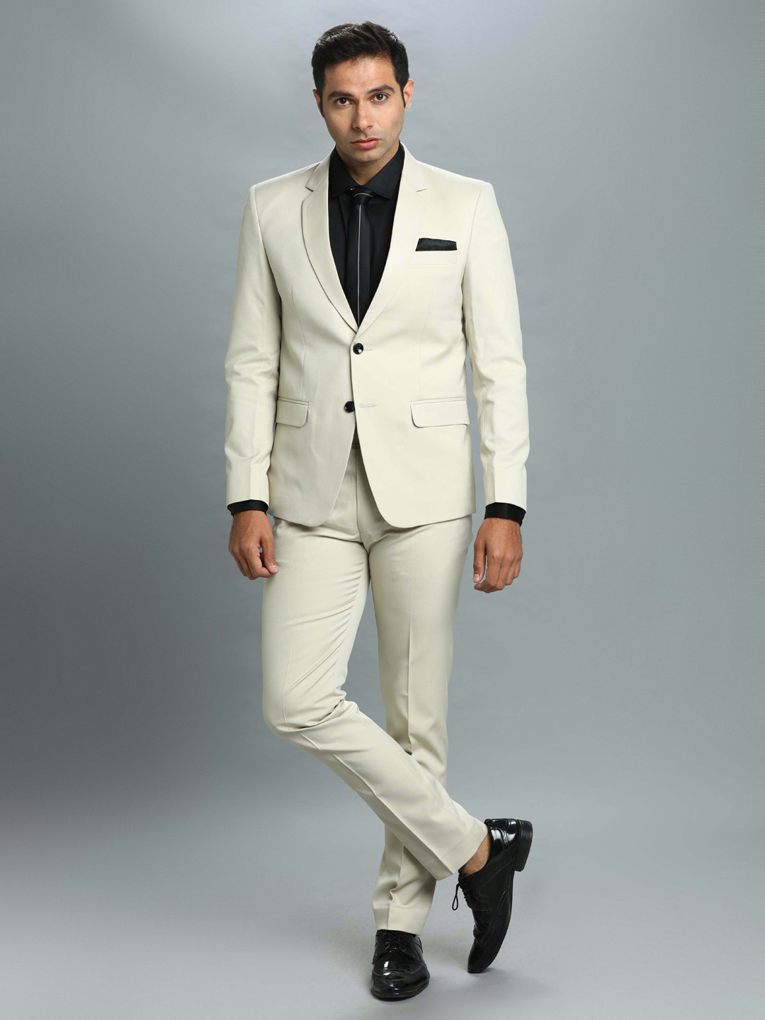 Beige Subtle Formal Suit