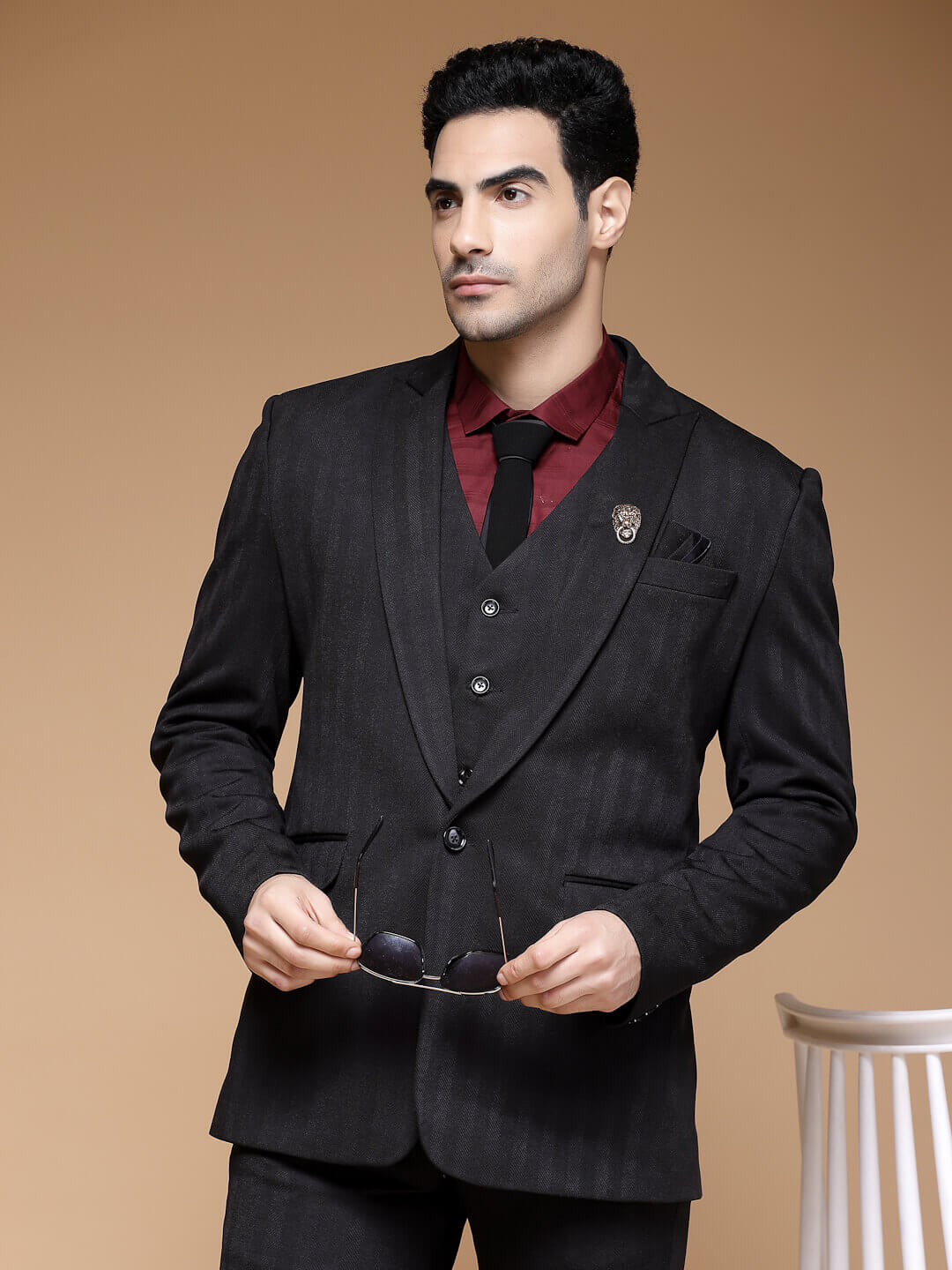 Black Stripes Vertical Suit