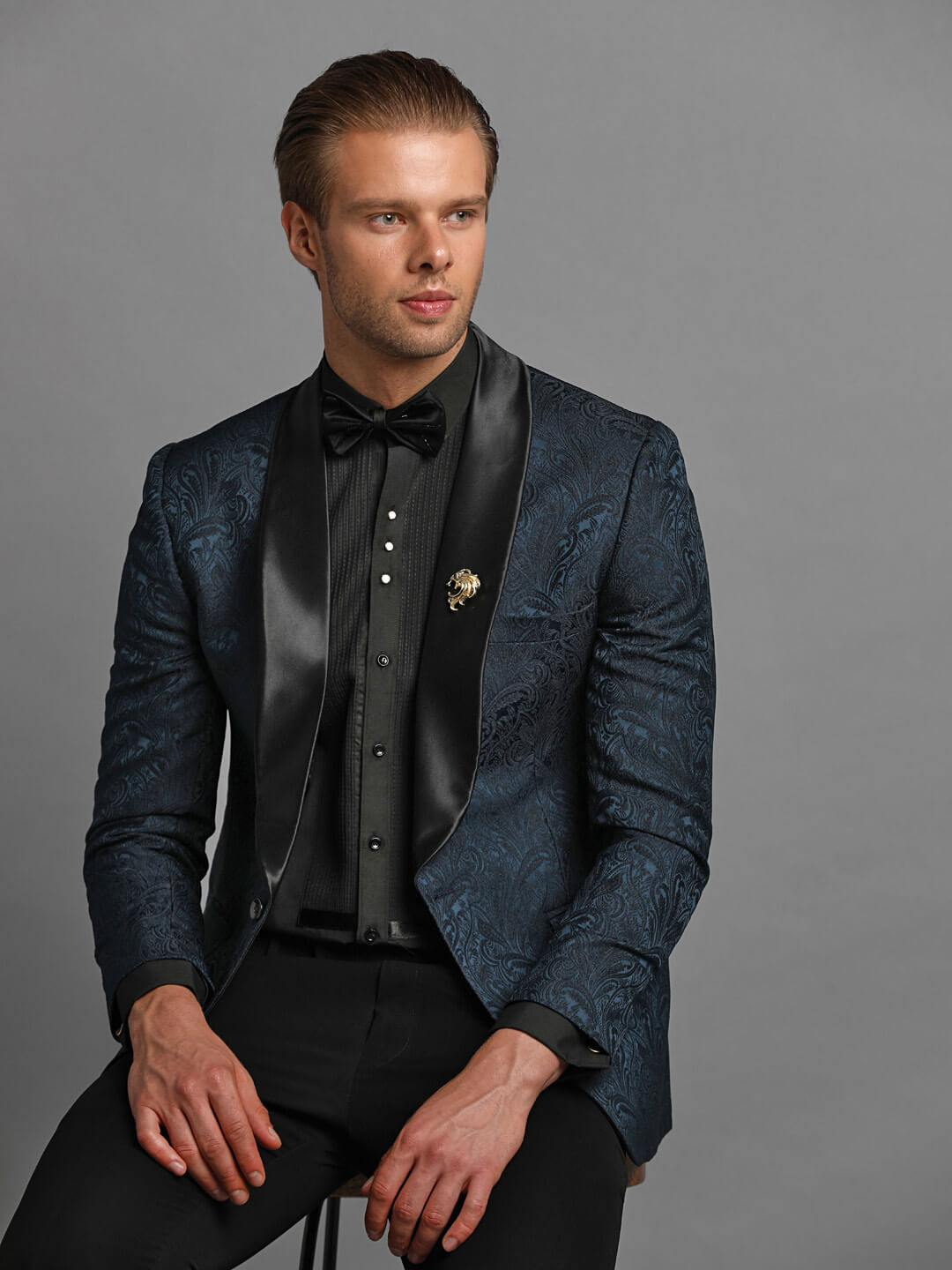 Blue Print Paisley Work Tux