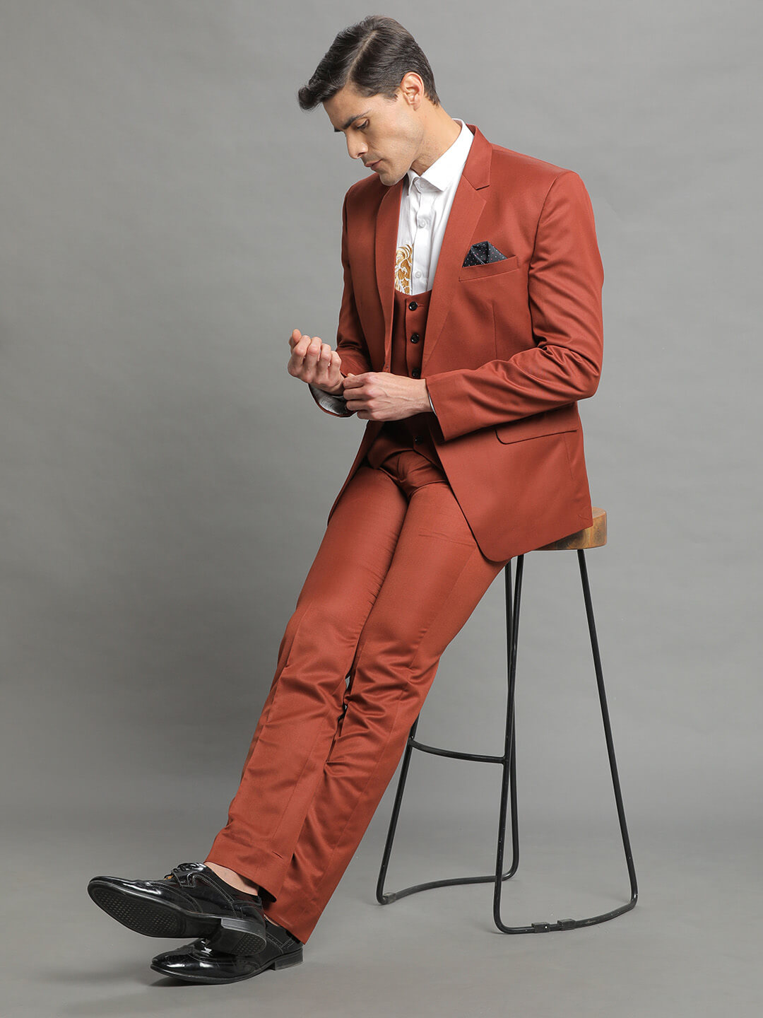 Brick Brown 3 Piece Suit