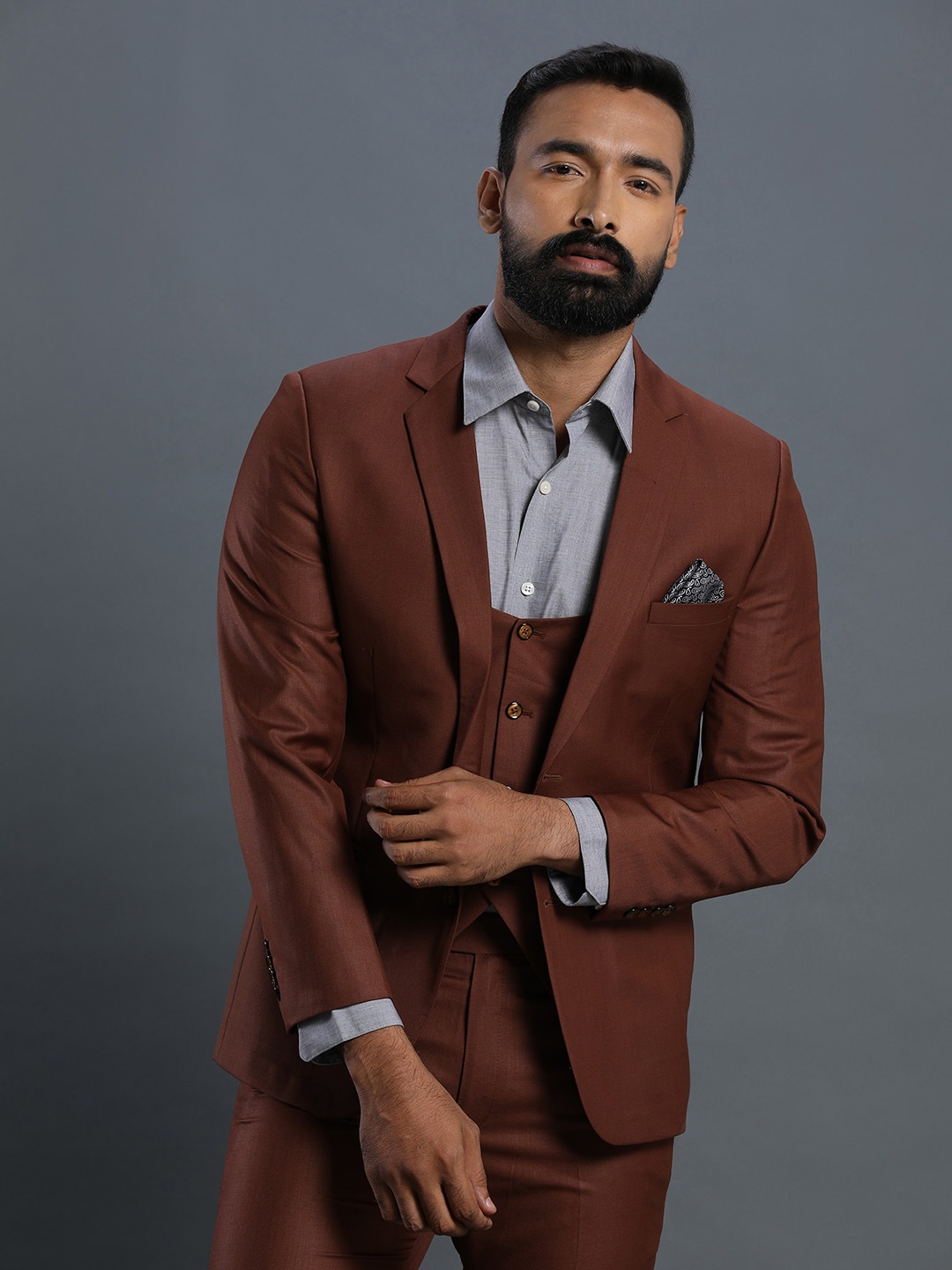 Brown 3 Piece Suit