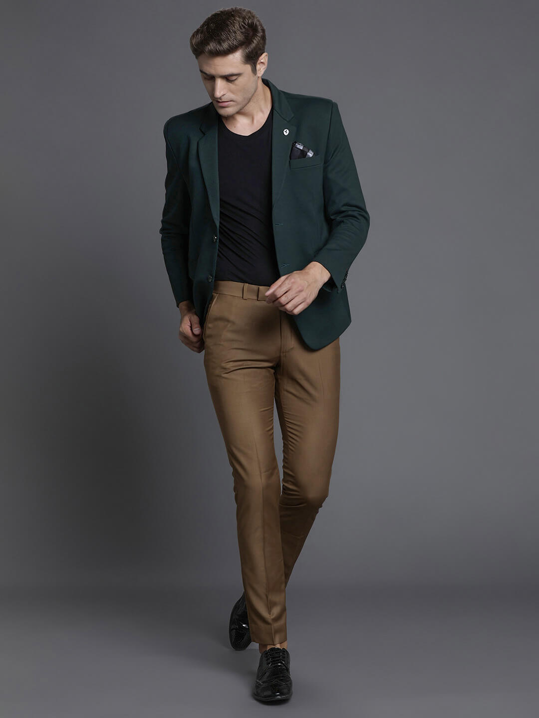 Rent Dark Green Twede Blazer Stylish & Sophisticated Formalwear