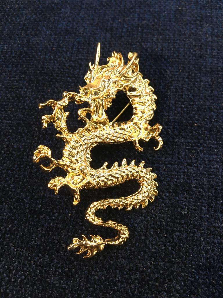 Dragon Gold Brooch
