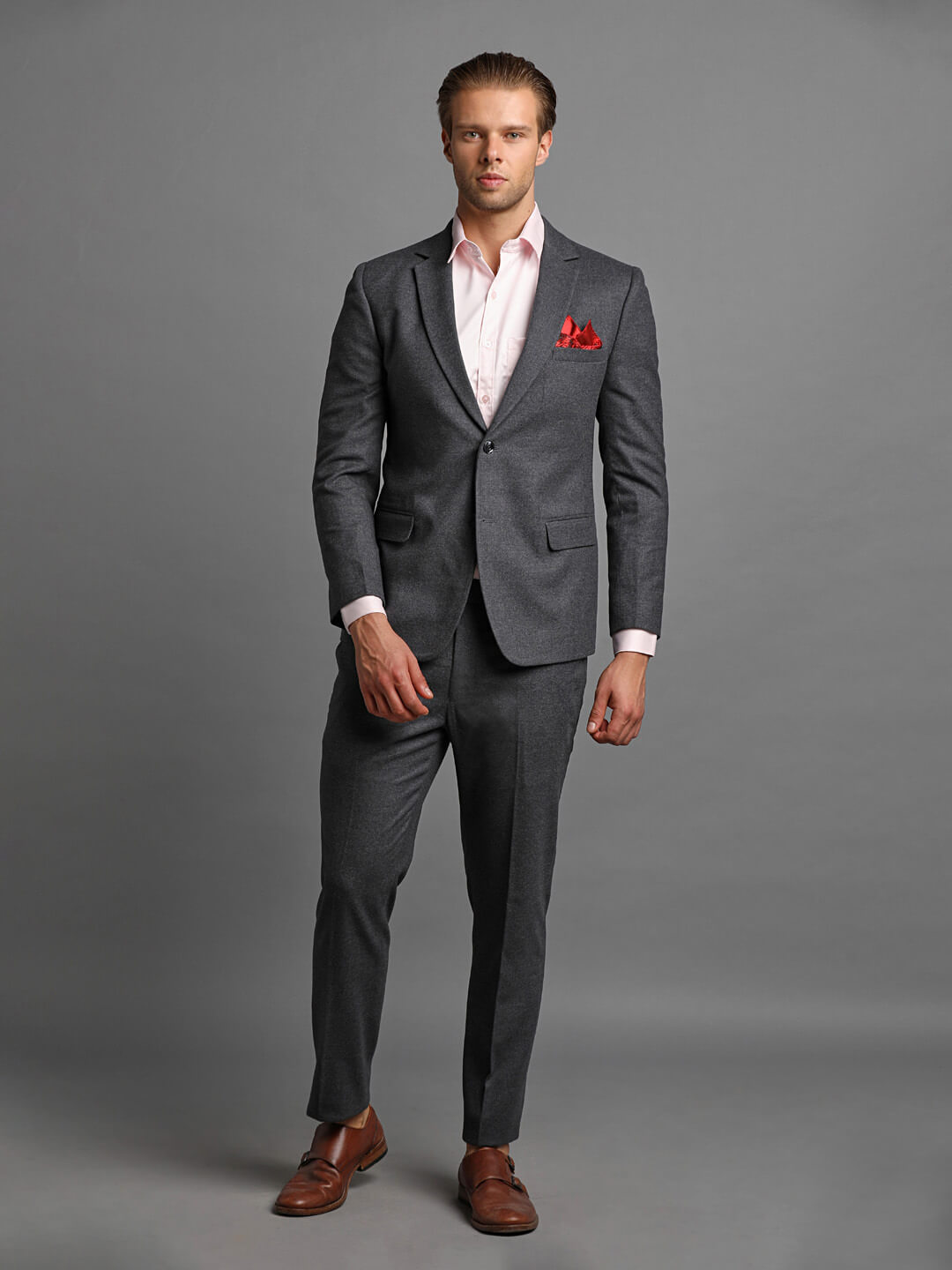 Grey Heavy Twede 2 Piece Suit