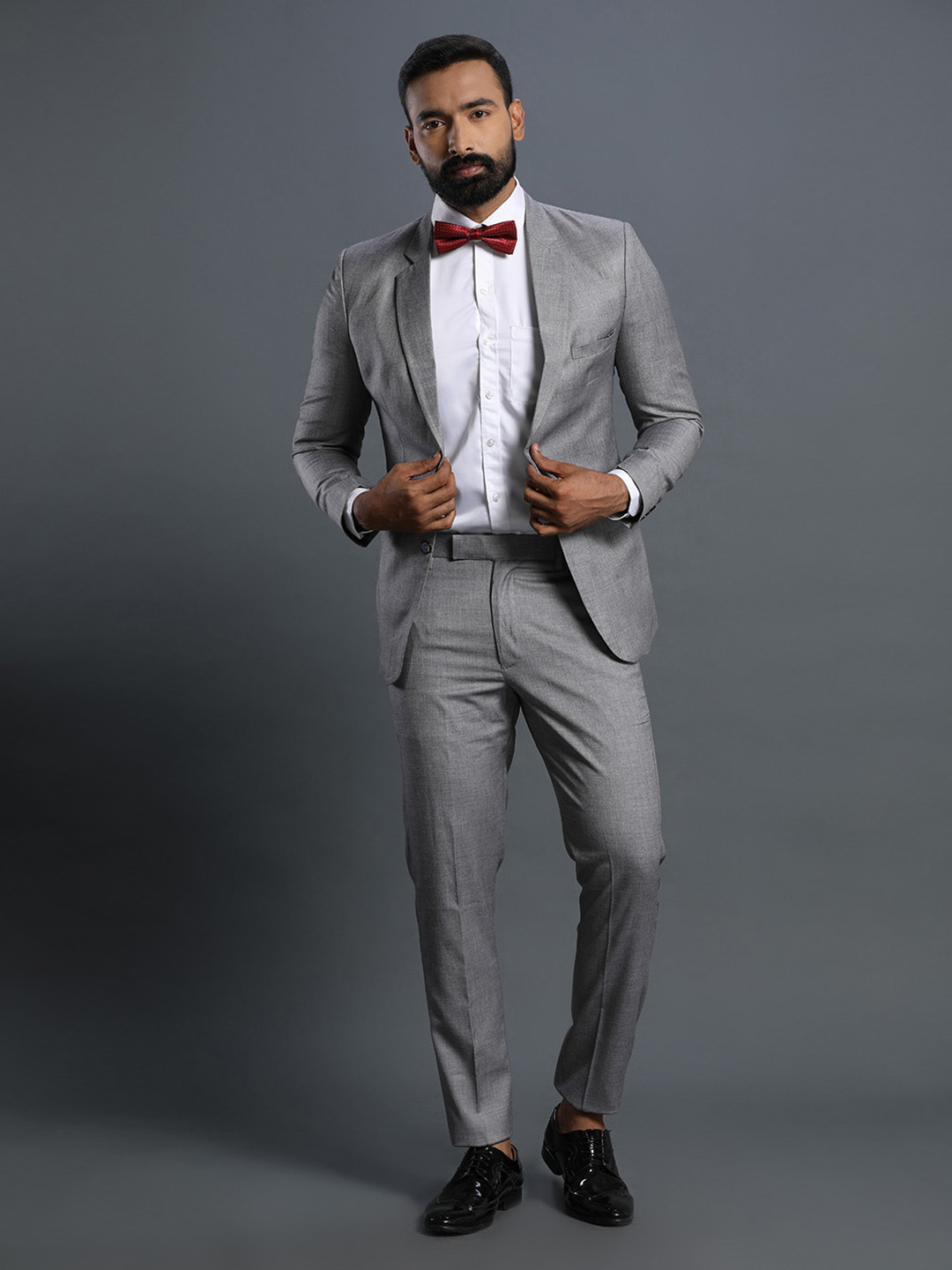 displaying image of Light Grey 2 Piece Suit