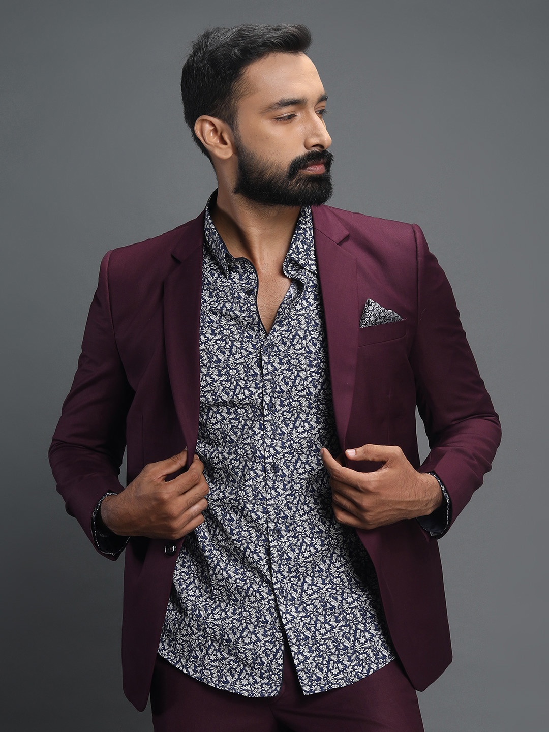 Maroon 2 Piece Suit