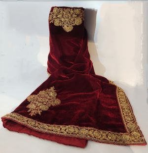 Maroon Design Booti Embellished Dupatta