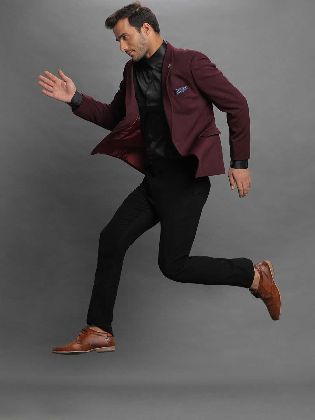 Maroon Double Twede Blazer