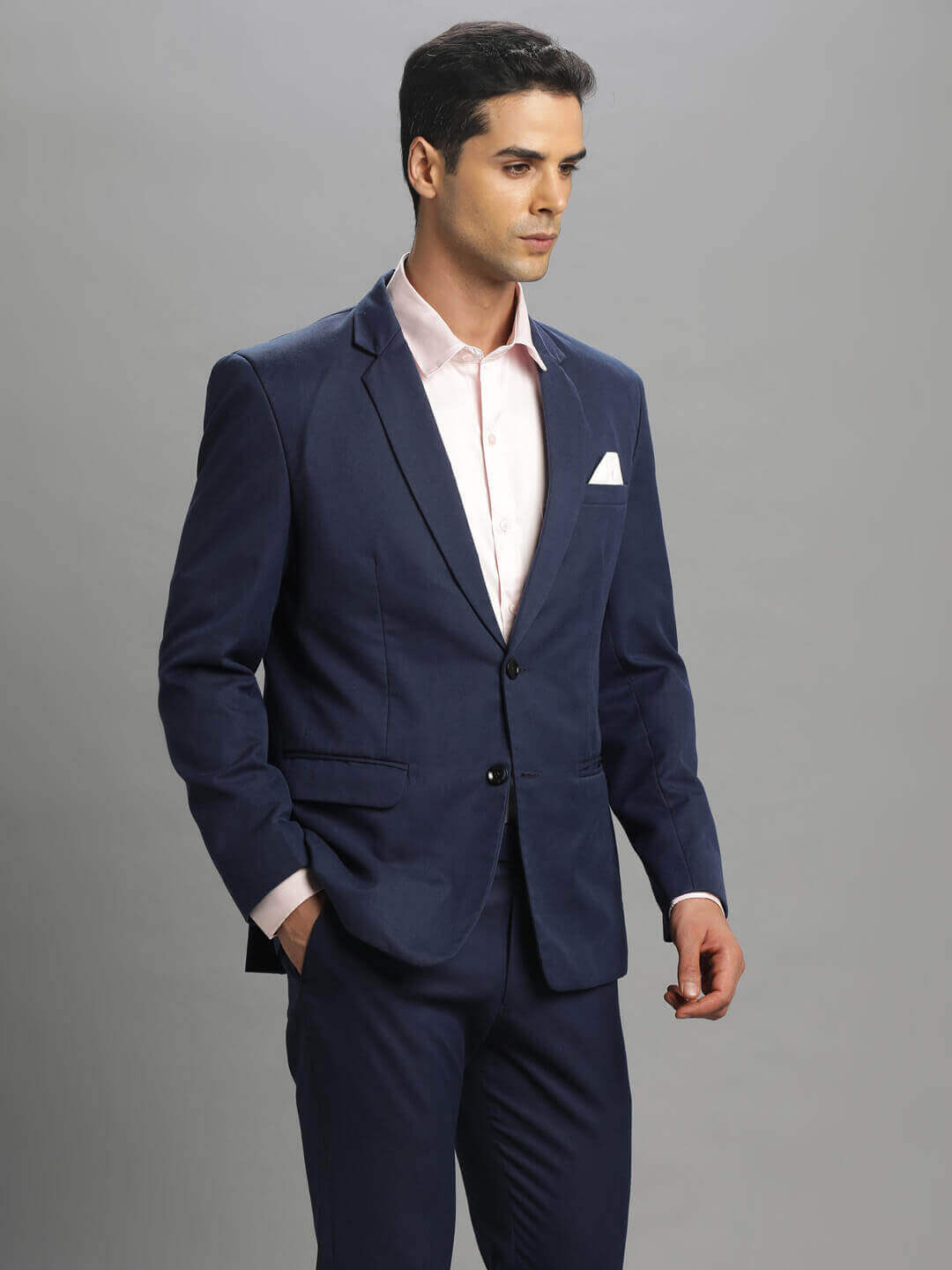 Candidmen: Navy Blue 2 Piece Suit