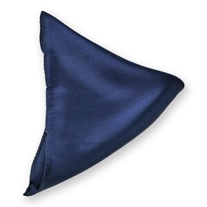 displaying image of Navy Blue Pocket Square