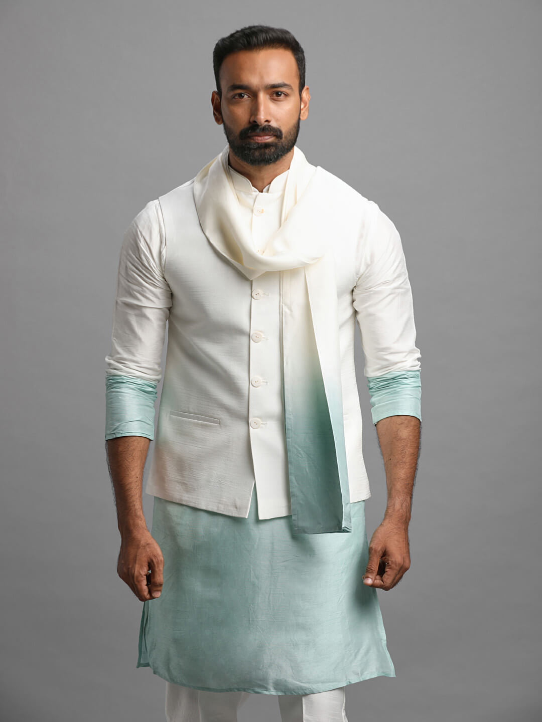 Pastel Blue Kurta Pyjama Dupatta Set