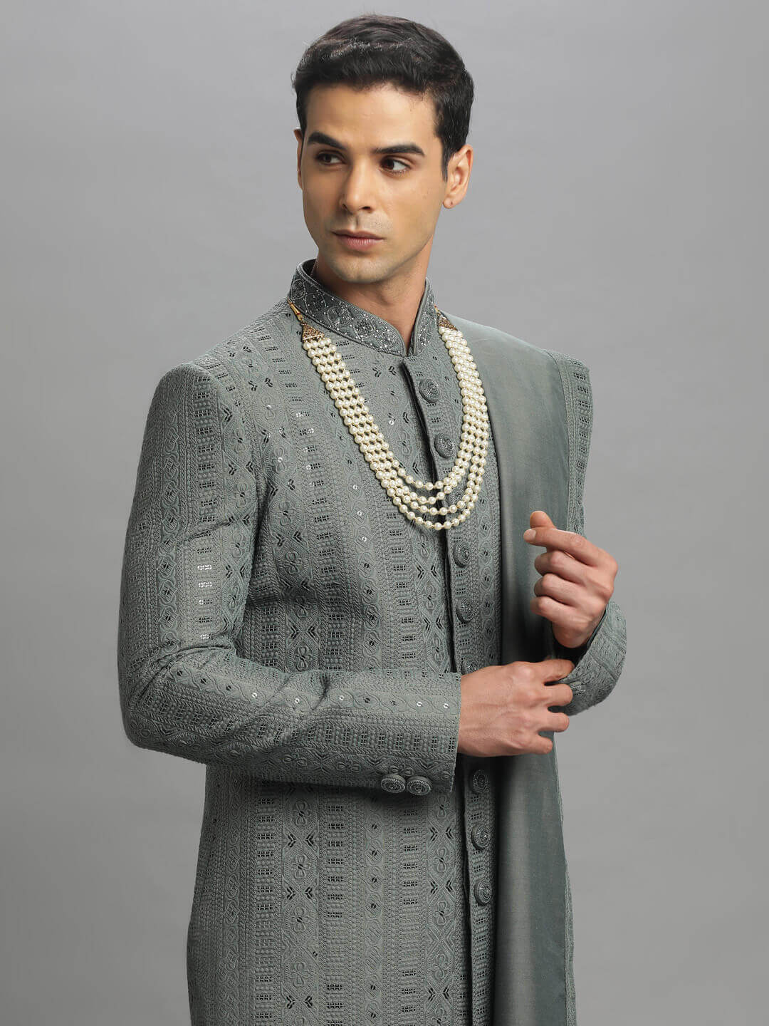 Pastel Green IndoWestern Sherwani