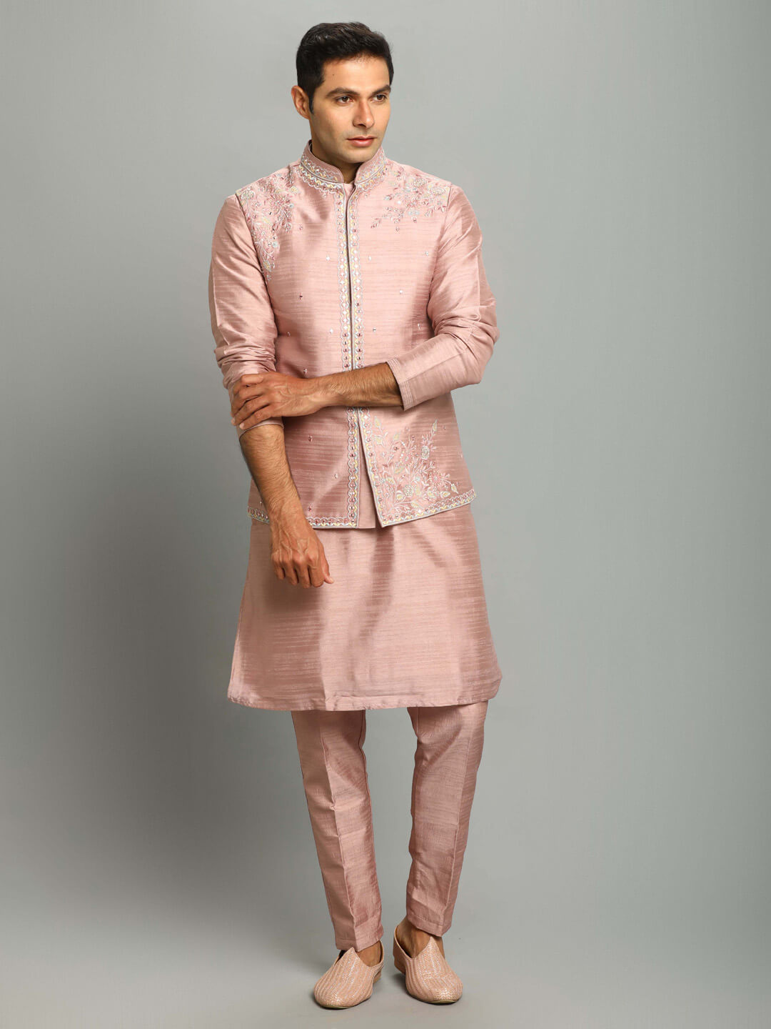 PASTEL PEACH KURTA PYJAMA