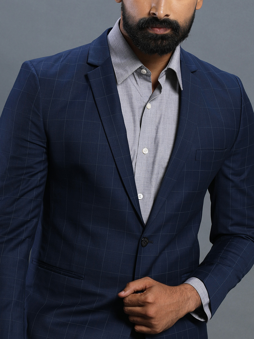displaying image of Royal Blue subtle Checks