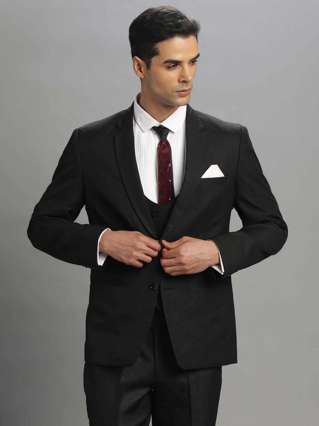 Subtle Black 3 Piece Suit