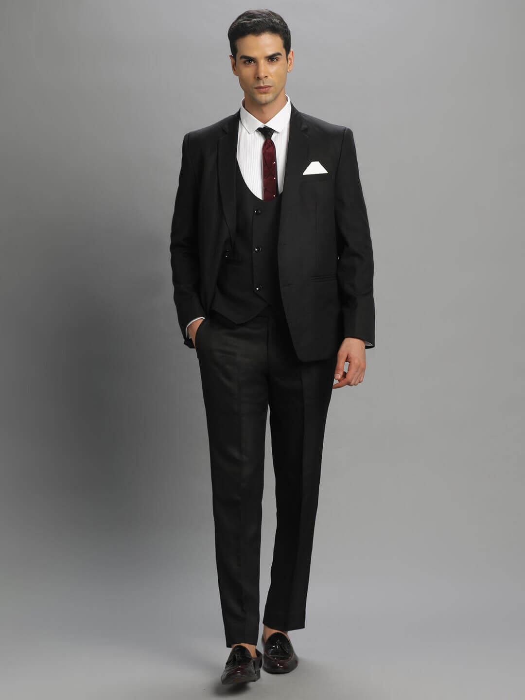 Subtle Black 3 Piece Suit