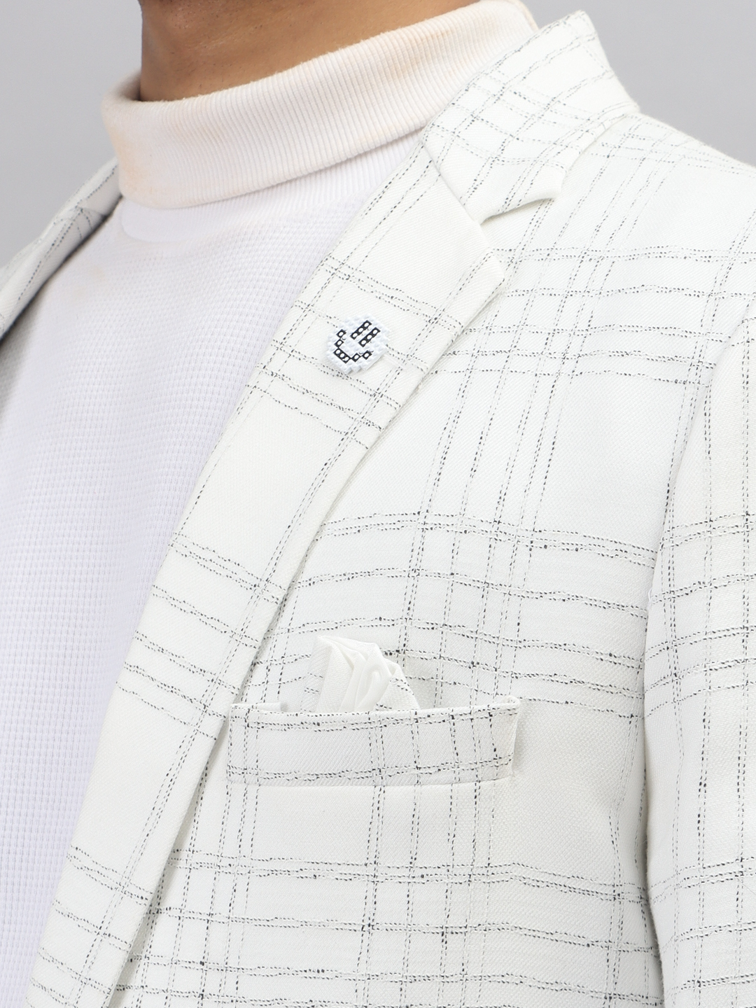 White Line Checks Blazer