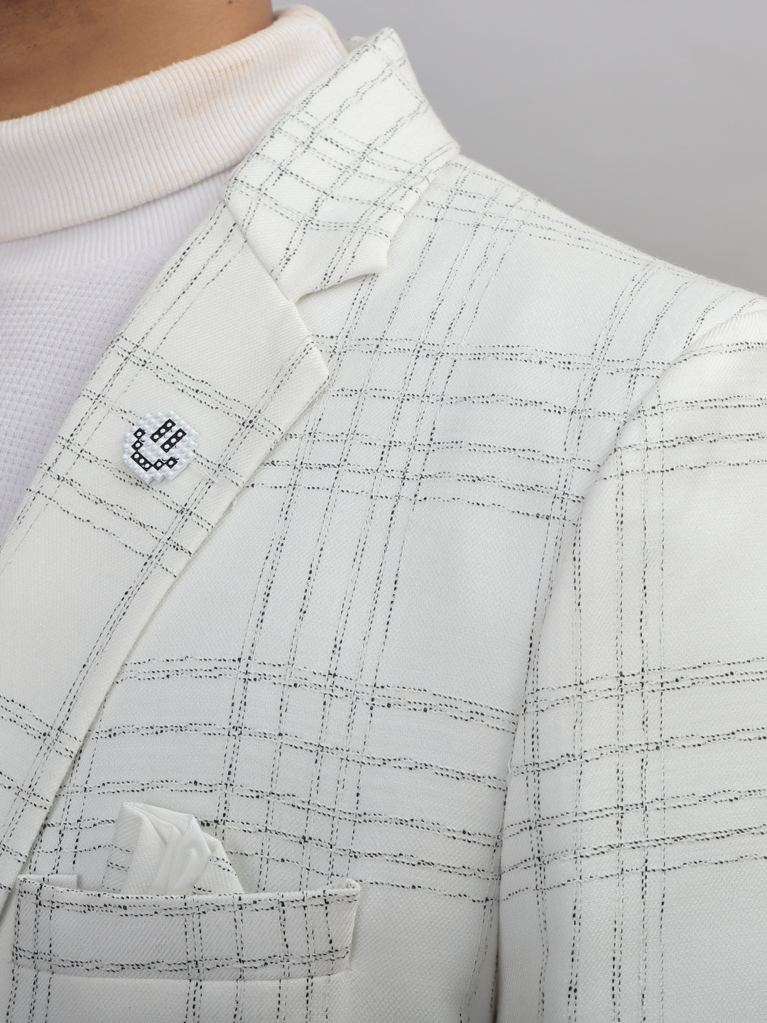 White Line Checks Blazer